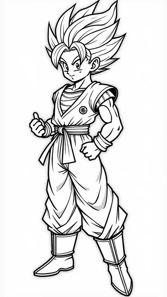 Páginas para colorear de Goten